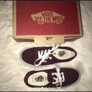 Burgundy vans